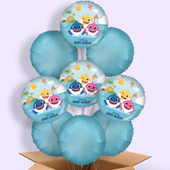 Baby Shark Foil Balloon in a Box - 9 Balloon | Small Indoor Plants