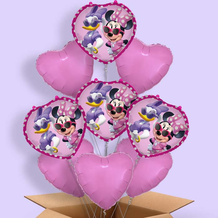 Minnie Mouse and Daisy Heart Balloon in a Box - 9 Balloon | Small Indoor Plants