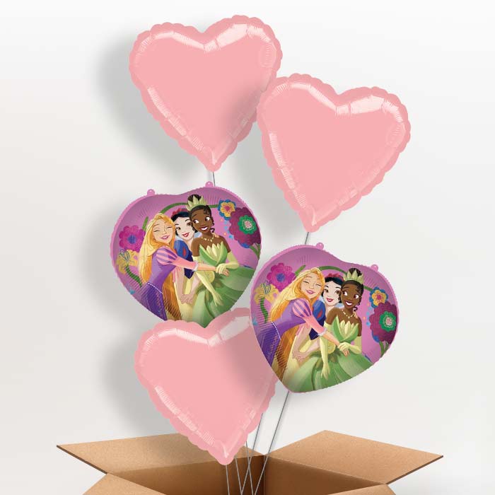Disney Snow White, Rapunzel and Tiana Foil Balloon in a Box - 5 Balloon | Small Indoor Plants