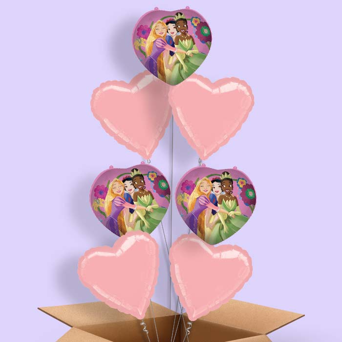 Disney Snow White, Rapunzel and Tiana Foil Balloon in a Box - 7 Balloon | Small Indoor Plants