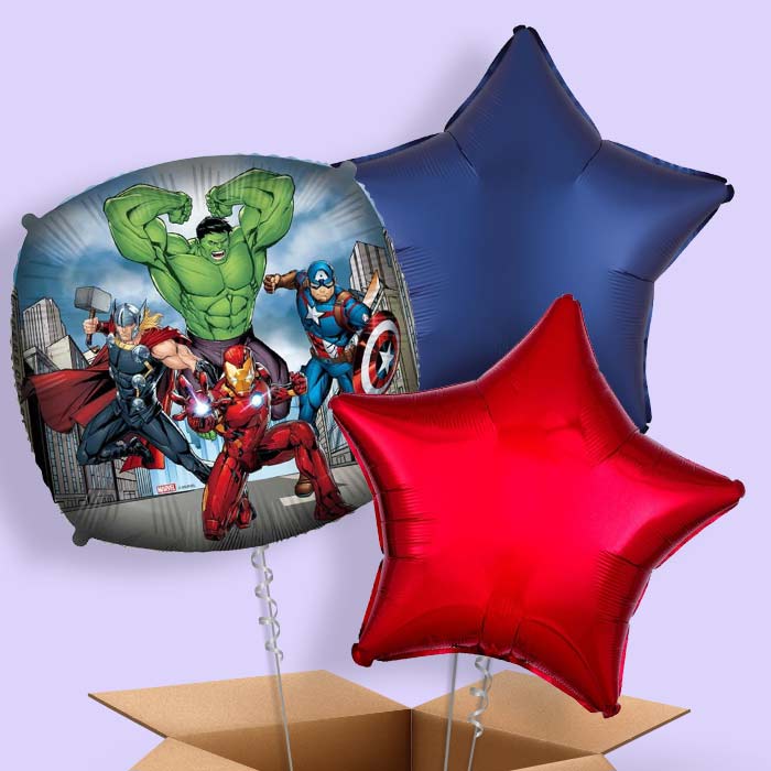 Avengers Square Foil Balloon in a Box - 3 Balloon | Small Indoor Plants