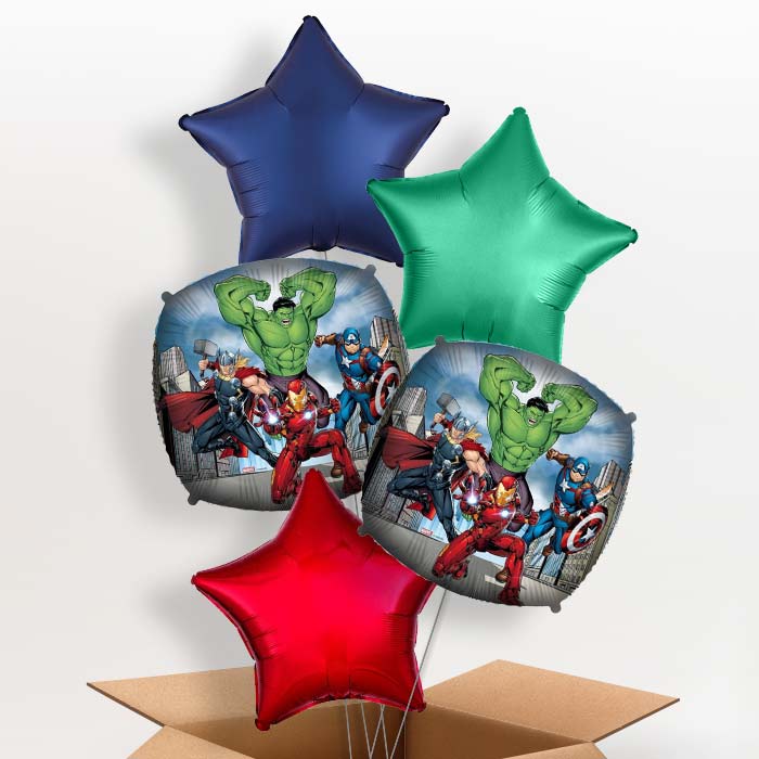 Avengers Square Foil Balloon in a Box - 5 Balloon | Small Indoor Plants