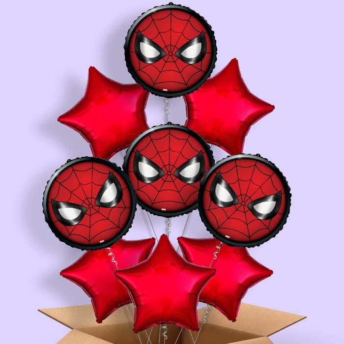 Spiderman Face Foil Balloon in a Box - 9 Balloon | Small Indoor Plants