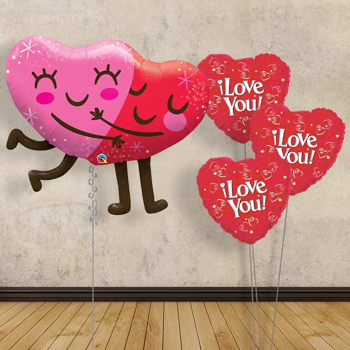 Balloon Hug Heart Bouquet in a Box