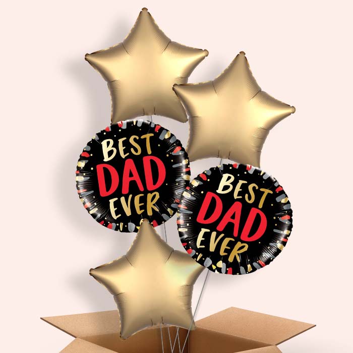 Best Dad Ever | Father’s Day Balloon in a Box - 5 Balloon | Small Indoor Plants