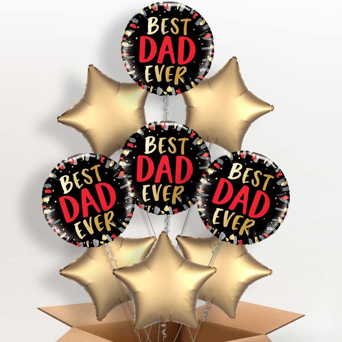 Best Dad Ever | Father’s Day Balloon in a Box - 9 Balloon | Small Indoor Plants
