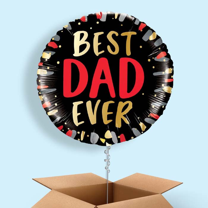 Best Dad Ever | Father’s Day Balloon in a Box - 1 Balloon | Small Indoor Plants