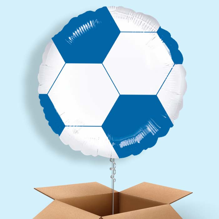 Blue Football Balloon in a Box - 1 Balloon | Small Indoor Plants