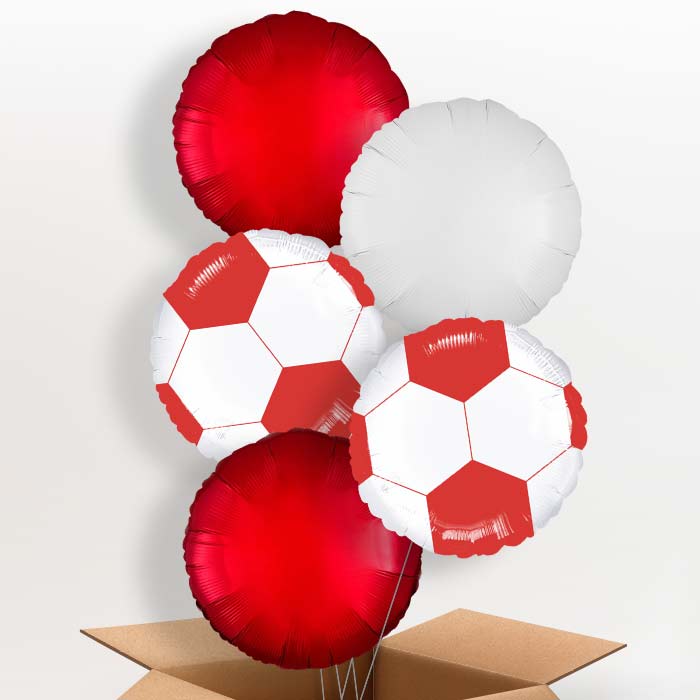 Red Football Balloon in a Box - 5 Balloon | Small Indoor Plants