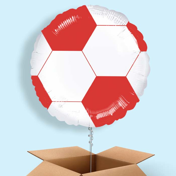 Red Football Balloon in a Box - 1 Balloon | Small Indoor Plants