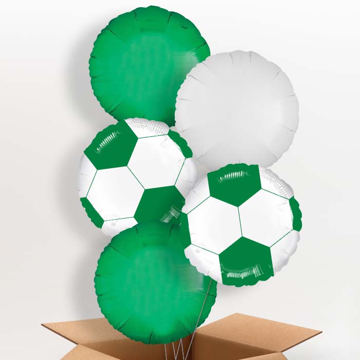 Green Football Balloon in a Box - 5 Balloon | Small Indoor Plants