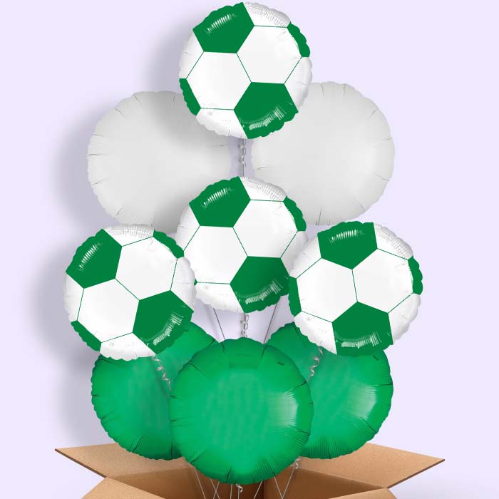 Green Football Balloon in a Box - 9 Balloon | Small Indoor Plants