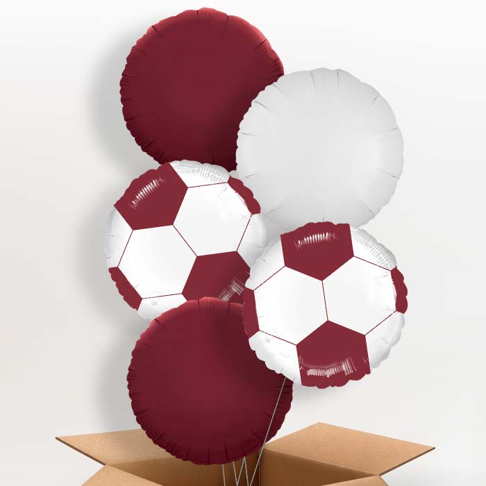 Maroon Football Balloon in a Box - 5 Balloon | Small Indoor Plants