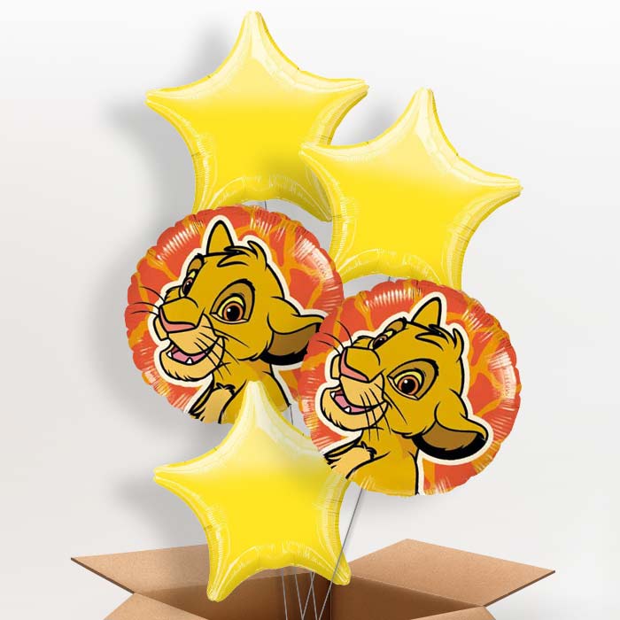 Lion King Helium Balloons in a Box - 5 Balloon | Small Indoor Plants