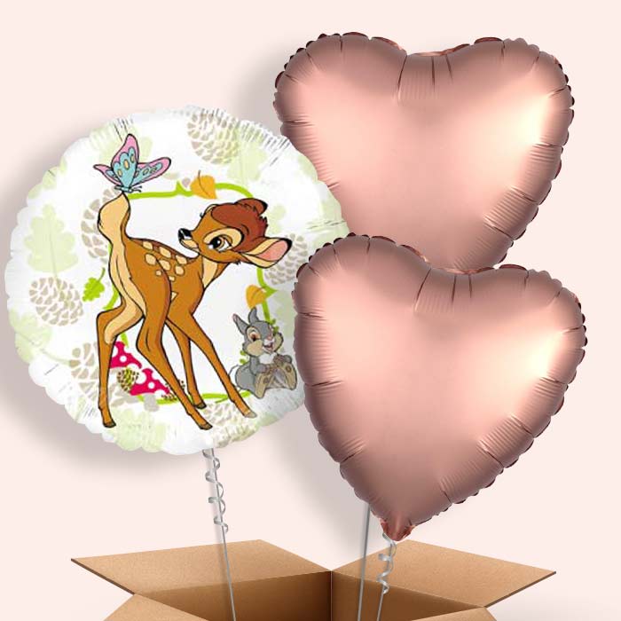 Bambi Balloon in a Box - 3 Balloon | Small Indoor Plants