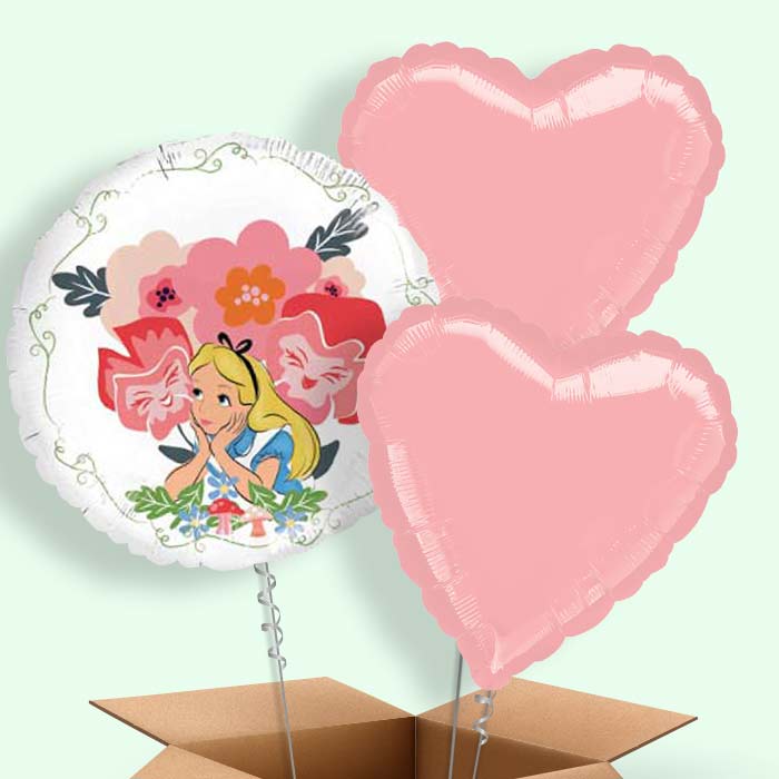 Alice in Wonderland Balloons in a Box - 3 Balloon | Small Indoor Plants