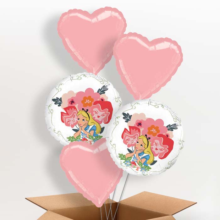 Alice in Wonderland Balloons in a Box - 5 Balloon | Small Indoor Plants