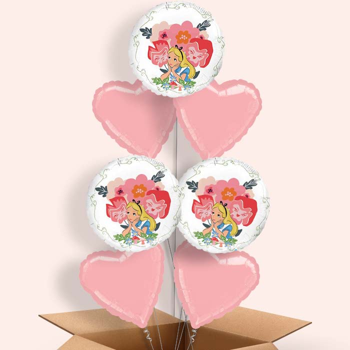 Alice in Wonderland Balloons in a Box - 7 Balloon | Small Indoor Plants