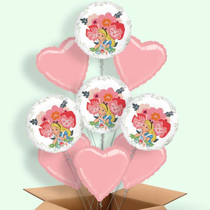 Alice in Wonderland Balloons in a Box - 9 Balloon | Small Indoor Plants