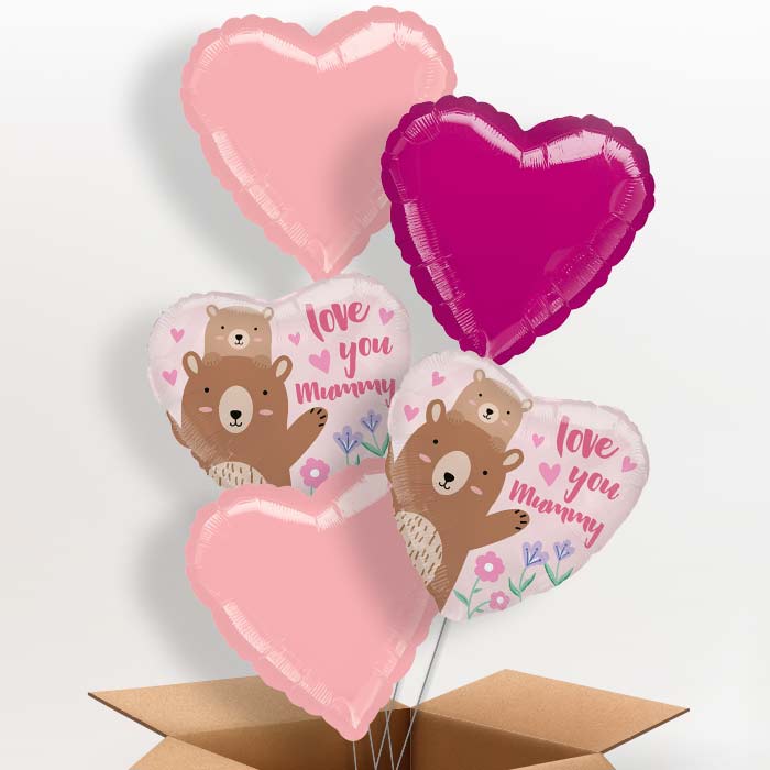 Love you Mummy Bear Balloon in a Box - 5 Balloon | Small Indoor Plants