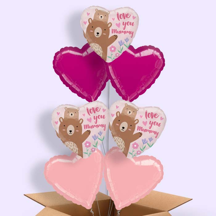 Love you Mummy Bear Balloon in a Box - 7 Balloon | Small Indoor Plants
