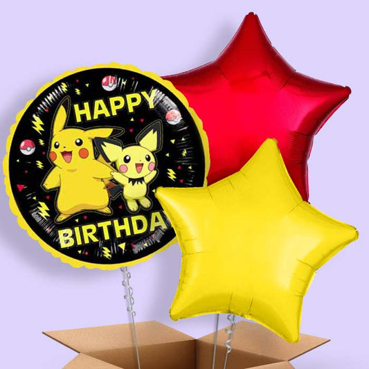 Pokemon Happy Birthday Balloon in a Box - 3 Balloon | Small Indoor Plants