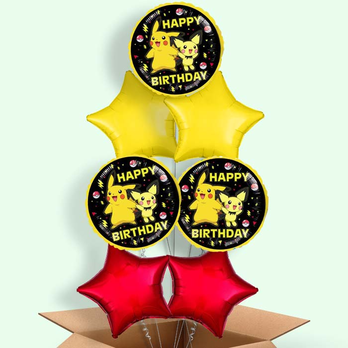 Pokemon Happy Birthday Balloon in a Box - 7 Balloon | Small Indoor Plants