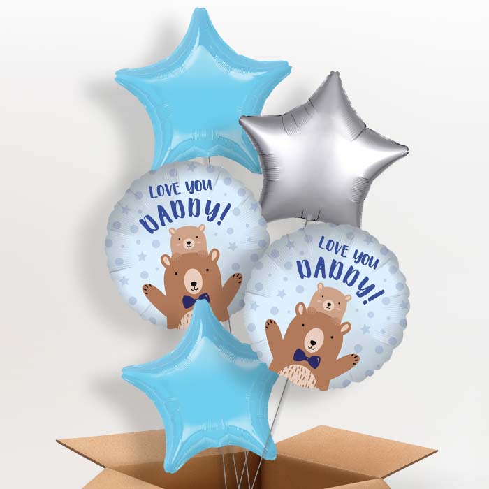 Love you Daddy Bear Balloon in a Box - 5 Balloon | Small Indoor Plants