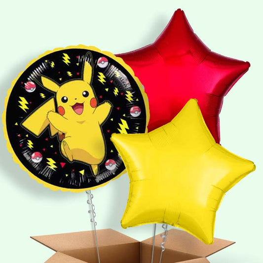 Pokemon Pikachu Helium Balloon in a Box - 3 Balloon | Small Indoor Plants
