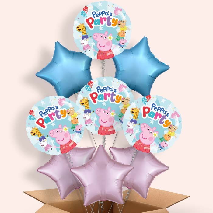 Peppa Pig Party Helium Balloon in a Box - 9 Balloon | Small Indoor Plants