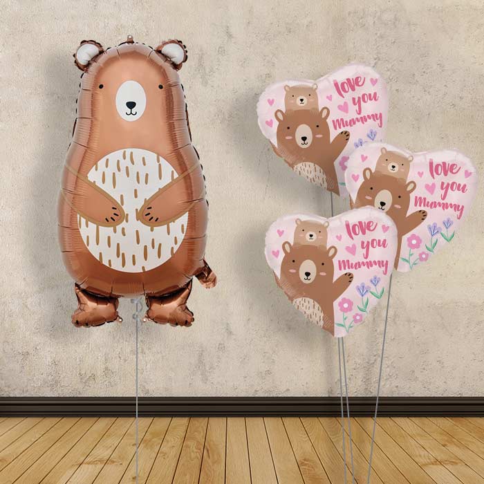 Mummy Bear Balloon Bouquet Delivery