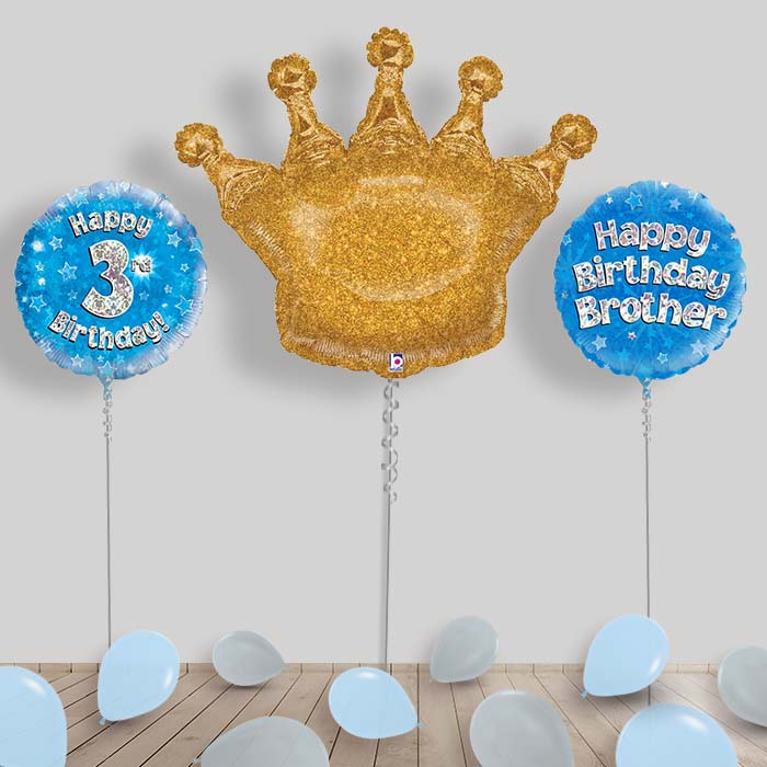 Happy Birthday Brother Balloons Package - 3rd Birthday | Small Indoor Plants