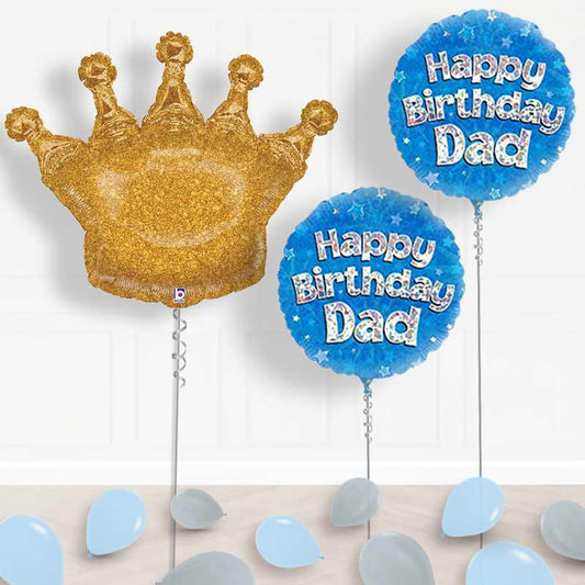 Happy Birthday Dad Balloon Delivery in a Box - Dad Balloon Package | Small Indoor Plants