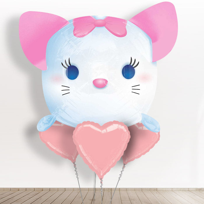 The Aristocats Marie Helium Balloon in a Box - With 3 Plain Balloons | Small Indoor Plants