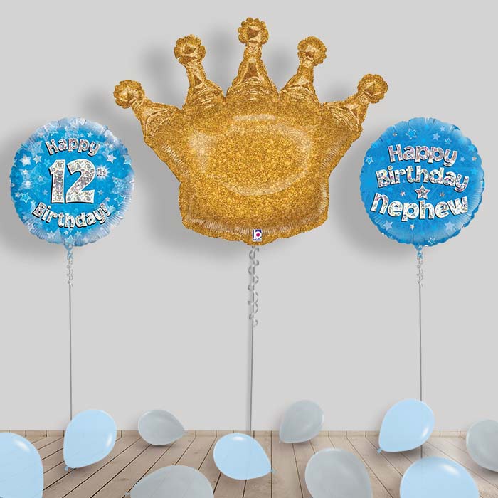 Happy Birthday Nephew Balloon Package - 12th Birthday | Small Indoor Plants