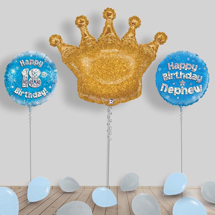 Happy Birthday Nephew Balloon Package - 18th Birthday | Small Indoor Plants