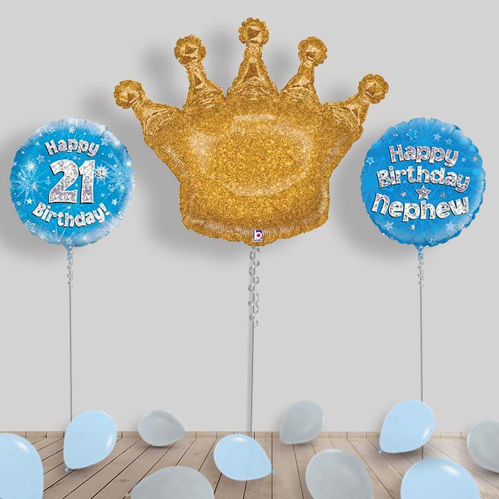 Happy Birthday Nephew Balloon Package - 21st Birthday | Small Indoor Plants