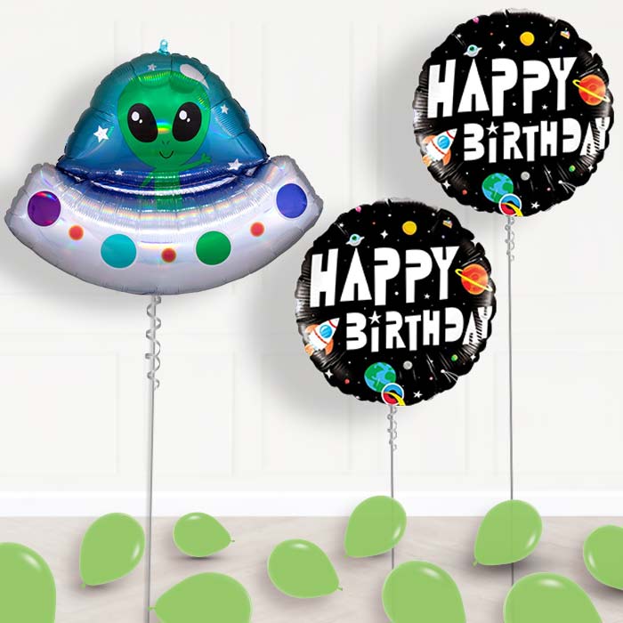 Alien Spaceship Balloon Package Delivered - Package | Small Indoor Plants