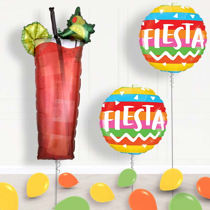 Summer Themed Bloody Mary Cocktail Balloon Package Delivered - Balloon Package | Small Indoor Plants