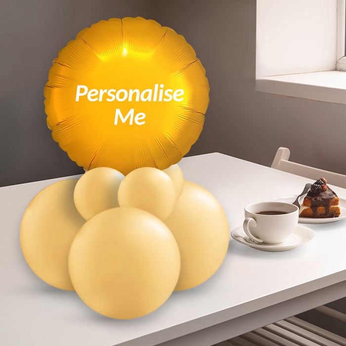 Gold Table Centrepiece - Air Filled Centrepiece | Small Indoor Plants