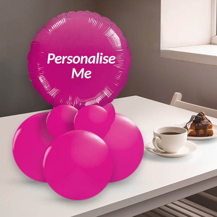 Hot Pink Table Centrepiece - Air Filled Centrepiece | Small Indoor Plants