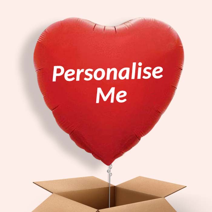 Be My Girlfriend Red Heart Balloons in a Box - 1 Balloon | Small Indoor Plants