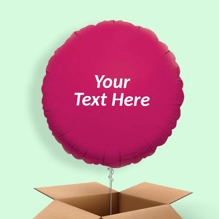 Personalised Foil Balloons in a Box - Hot Pink Circle - 1 Balloon | Small Indoor Plants