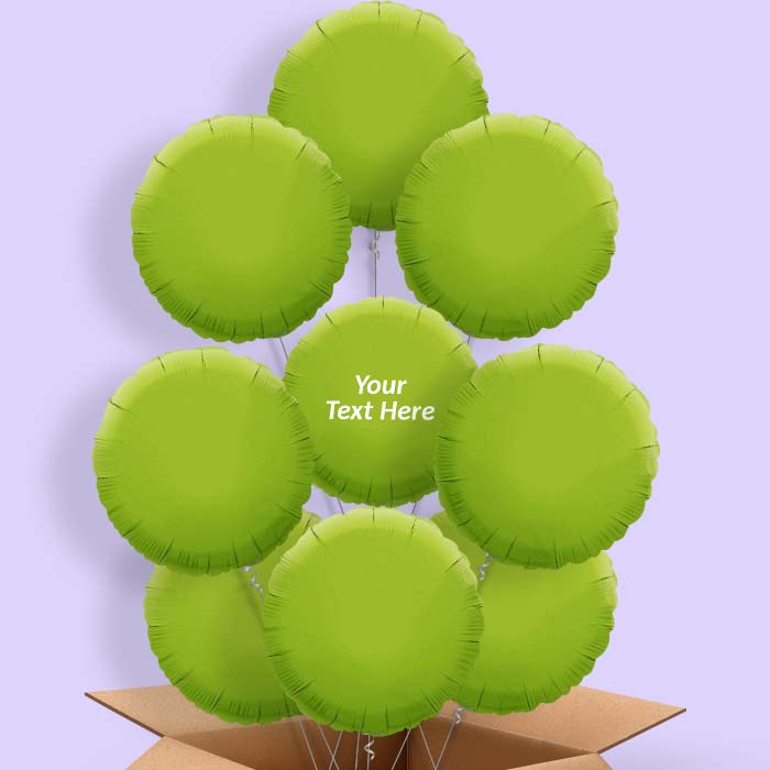 Lime Green Circle Balloon in a Box - 9 Balloon | Small Indoor Plants