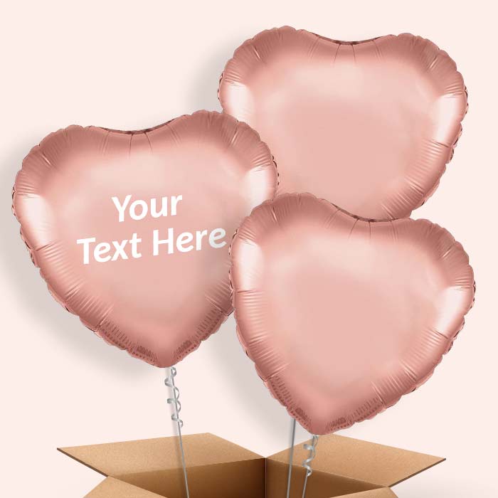Rose Gold Heart Shaped Balloon in a Box