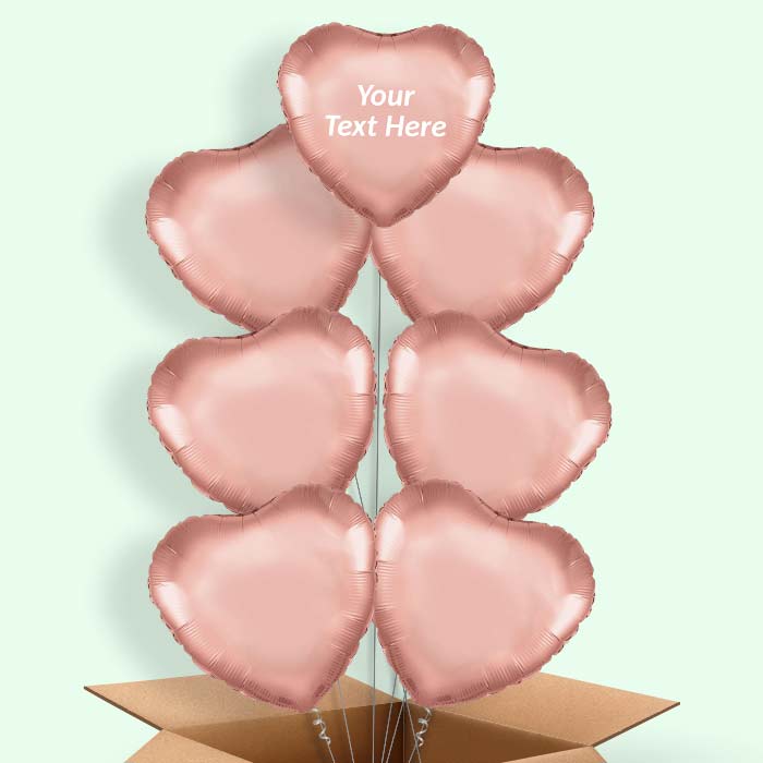 Rose Gold Heart Shaped Balloon in a Box