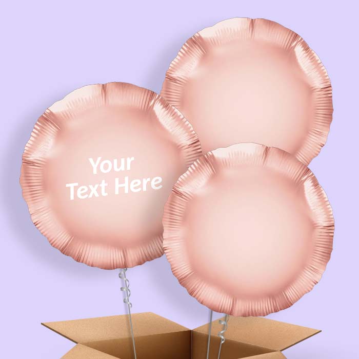Rose Gold Circle Balloon in a Box