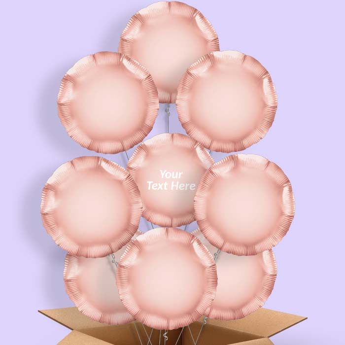 Rose Gold Circle Balloon in a Box