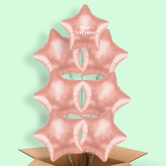 Rose Gold Star Shaped Balloon in a Box