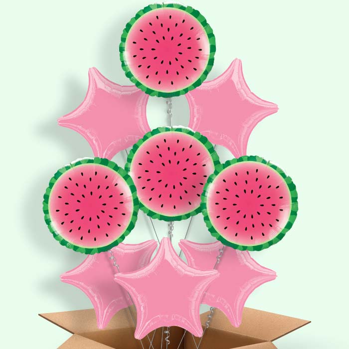 Watermelon Helium Balloons in a Box - 9 Balloon | Small Indoor Plants